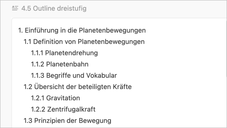 #109 Dreistufige Gliederungen für eine Schulungstrainings-Engine